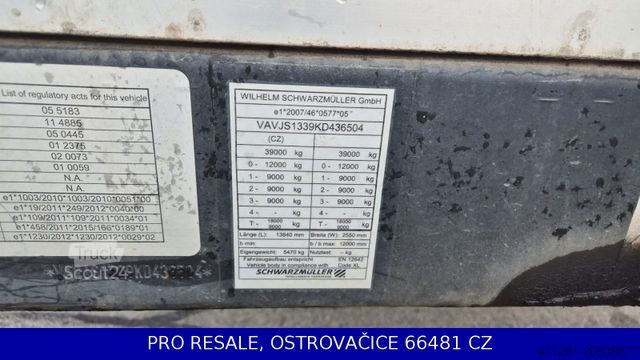 Atvira puspriekabė su tentu SCHWARZMÜLLER SPA 3/E STD + LIFTACHSE