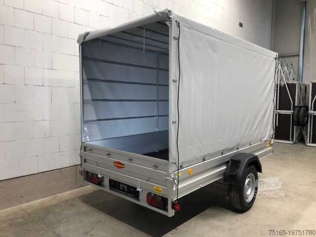 Remolque de automóvil Böckmann TL-AL 3015/15 Plane Kastenanhänger gebremst