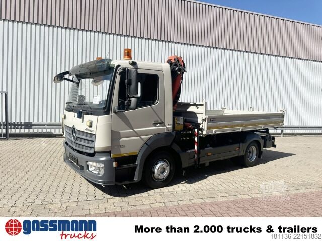 Kipper LKW Mercedes-Benz Atego 823 K 4x2, Palfinger Kran PK 7001 K,