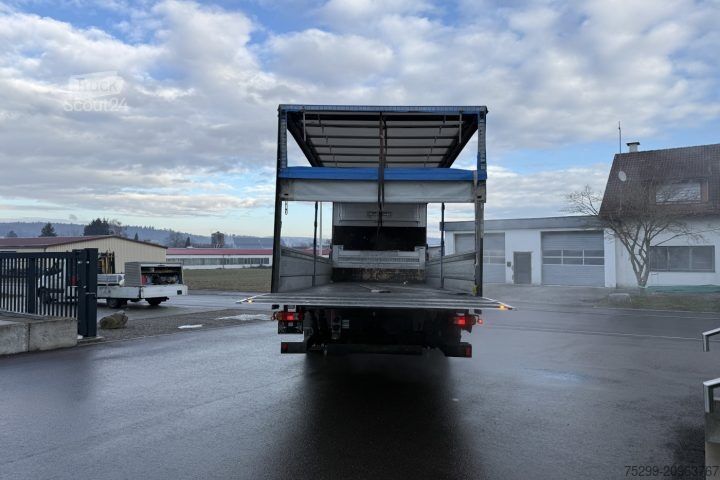 Camion cu platformă și prelată Renault D Wide 18.320 4x2 Plane/HB  / Swiss-Vehicle