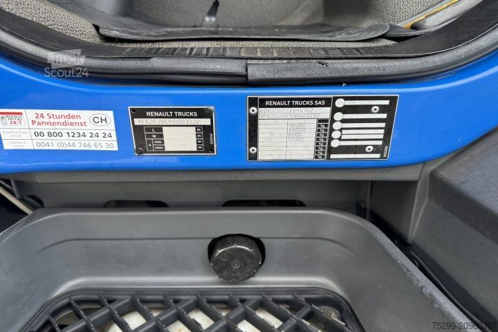 Camion cu platformă și prelată Renault D Wide 18.320 4x2 Plane/HB  / Swiss-Vehicle