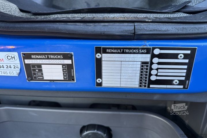 Macara montată pe camion Renault D Wide 18.380 4x2 F130A.22 / Swiss-Vehicle