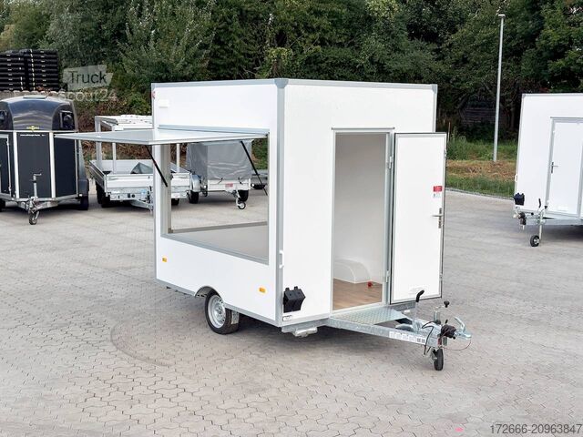 Verkoopaanhanger Blyss H15252HN | WEISS 250X203X230CM 1500KG VERKAUFSANHÄNGER | 2X VERKAUFSKLAPPE