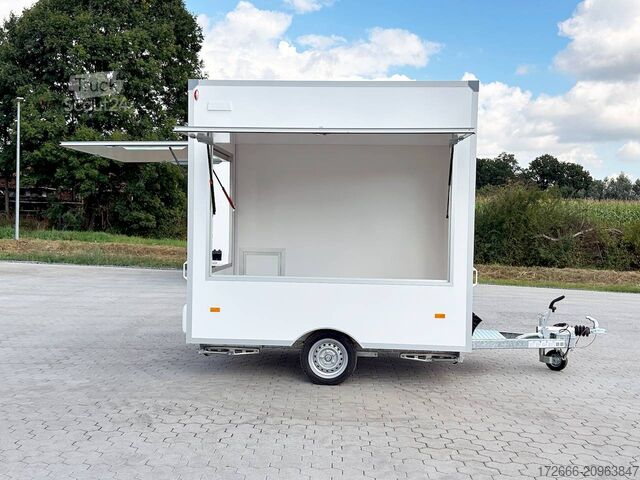 Verkoopaanhanger Blyss H15252HN | WEISS 250X203X230CM 1500KG VERKAUFSANHÄNGER | 2X VERKAUFSKLAPPE