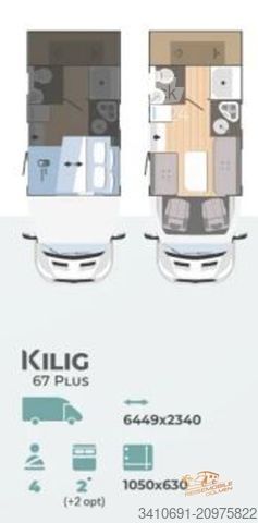 Félintegrált lakóautó RIMOR Kilig 67 Plus FREI KONFIGURIERBAR