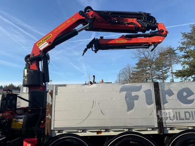 Plateforme de chargement ouverte Volvo FH 460 8x4 TRIDEM PRITSCHE + KRAN PALFINGER PK ...