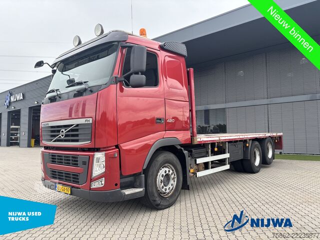 Платформенный трейлер Volvo FH 420 6x2 Vangmuil + Standkachel