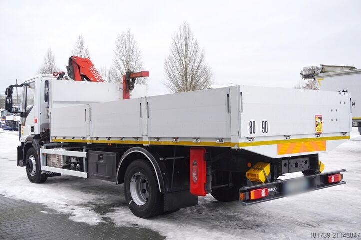 Flatbed with crane Iveco Eurocargo 160-210 E6 4X2 / 30 tho. km!!!