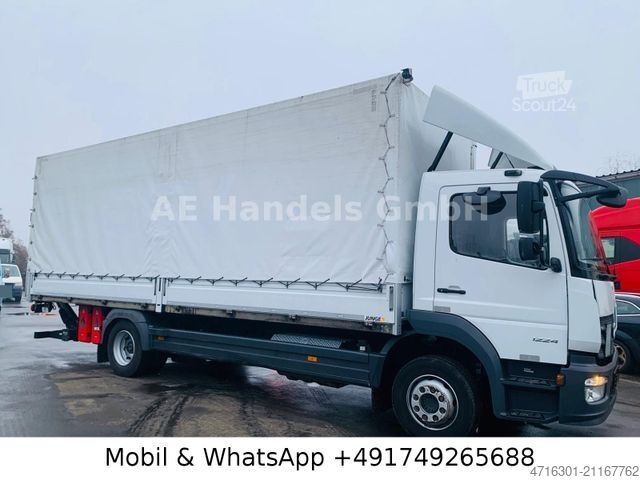 Samochód ciężarowy z plandeką typu platforma MERCEDES-BENZ Atego 1224 BL Motorbremse|LBW|Edscha|Tautliner