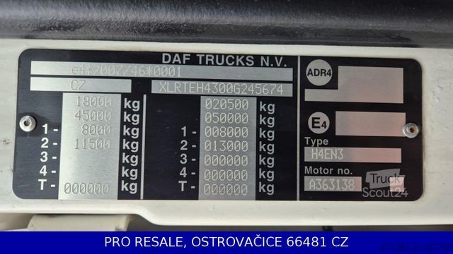 Trattore stradale standard DAF XF 480 FT SSC EURO 6 + PARKCLIMA + XENON