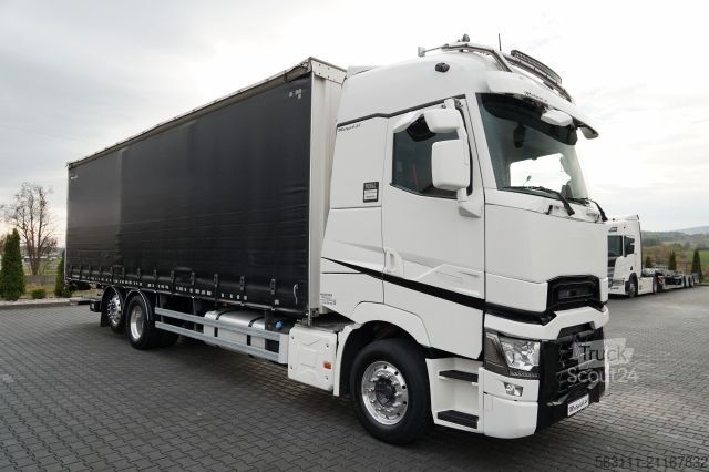 Jumbo kamyon RENAULT T 440 / 6X2 / SOLÓWKA / FIRANKA 9.5 M / I-PARK C