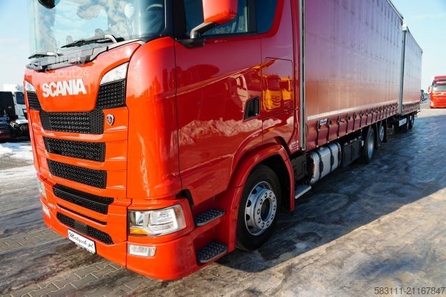 Jumbo kamyon SCANIA S 460 / ZESTAW TANDEM / FIRANKA / 120 M3 / KRONE
