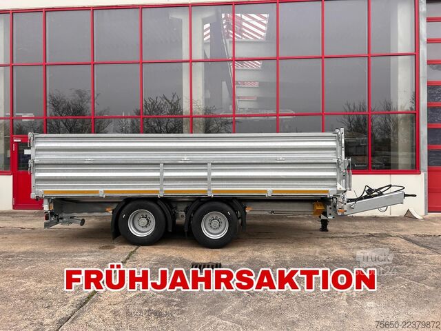 Kiepaanhangwagen Möslein TTD 19 AB  19 t Tandemkipper Tieflader, Breitbereifung Aufsatzbordwänden-- Neufahrzeug --