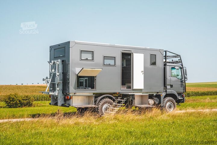 Lakóautó teherautó MAN 4x4 Allrad Weltreisemobil Expeditionsmobil Reisemobil Wohnmobil