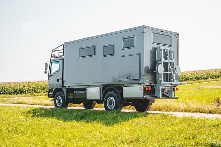 Lakóautó teherautó MAN 4x4 Allrad Weltreisemobil Expeditionsmobil Reisemobil Wohnmobil
