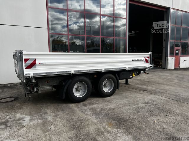 Trijų pusių savivartis priekaba Müller Mitteltal TA-2  14,4 t Tandemkipper- Tieflader Breitbereifung NEUWERTIG