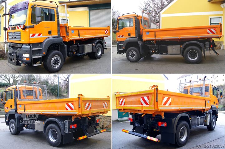 Kravas automašīnai uzstādīts celtnis MAN TGA 18.320 BL 4x4 / FASSI F135 abnehmbar/MEILLER/Winterd.