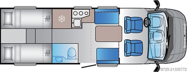 Teilintegriertes Wohnmobil SUNLIVING S 72DL  165 + Automatik Sat + TV + Radträger