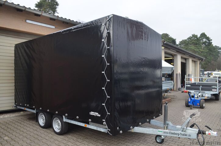 Rimorchio per trasporto auto con telone Hulco 3000 Kg Autotransporter 440x207x200