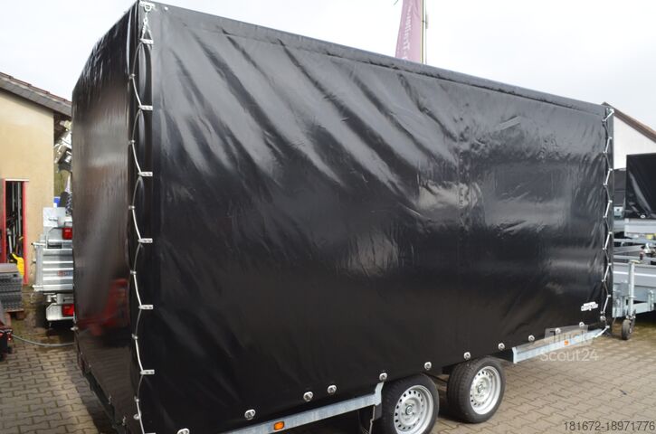 Rimorchio per trasporto auto con telone Hulco 3000 Kg Autotransporter 440x207x200