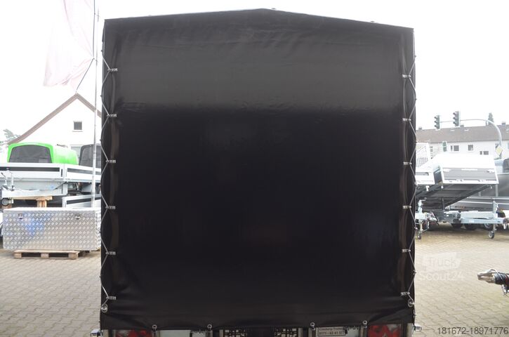 Rimorchio per trasporto auto con telone Hulco 3000 Kg Autotransporter 440x207x200