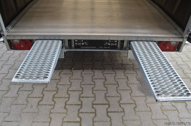 Rimorchio per trasporto auto con telone Hulco 3000 Kg Autotransporter 440x207x200
