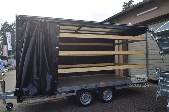 Rimorchio per trasporto auto con telone Hulco 3000 Kg Autotransporter 440x207x200