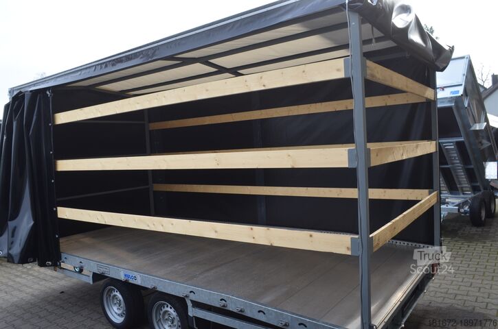 Rimorchio per trasporto auto con telone Hulco 3000 Kg Autotransporter 440x207x200