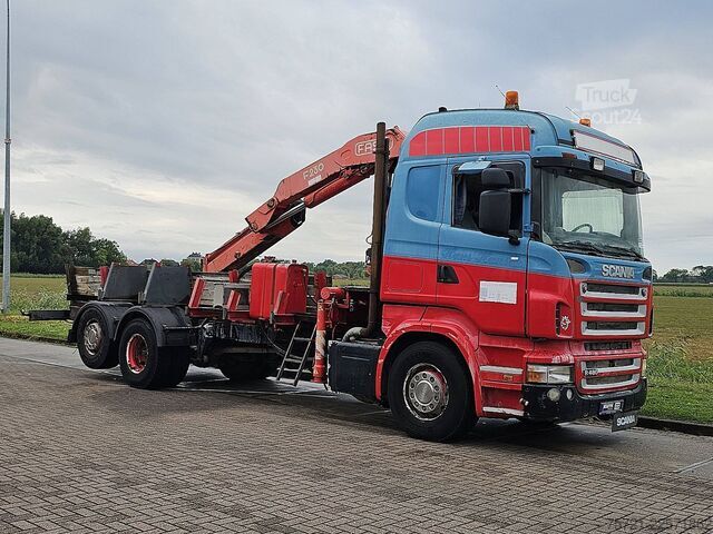 Trailer πλατφόρμας SCANIA R480 6X2 MANUAL CRANE