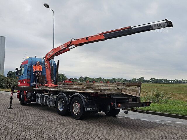 Trailer πλατφόρμας SCANIA R480 6X2 MANUAL CRANE