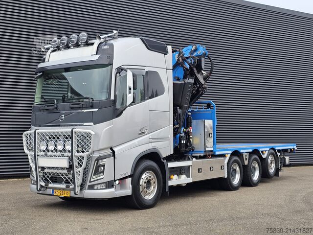 Plateau de chargement Volvo FH 16 750 8x4 / RETARDER / FASSI 71 TM + JIB