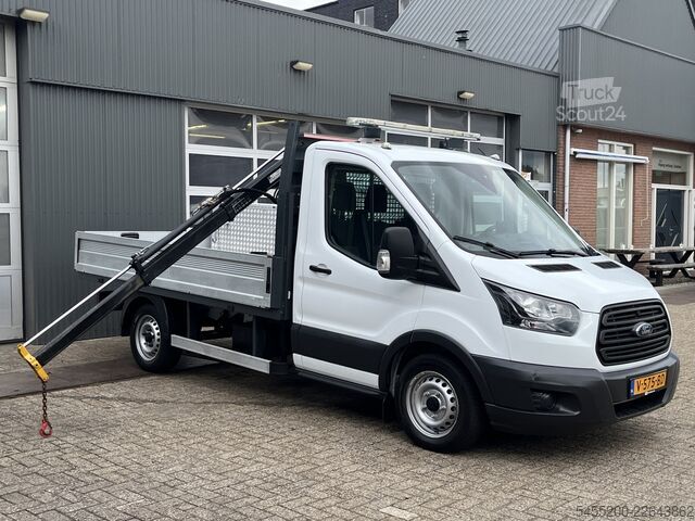 Platformslastbil med kran Ford Transit 310 2.0 TDCI Hiab Laadkraan Euro 6 Bpm ...