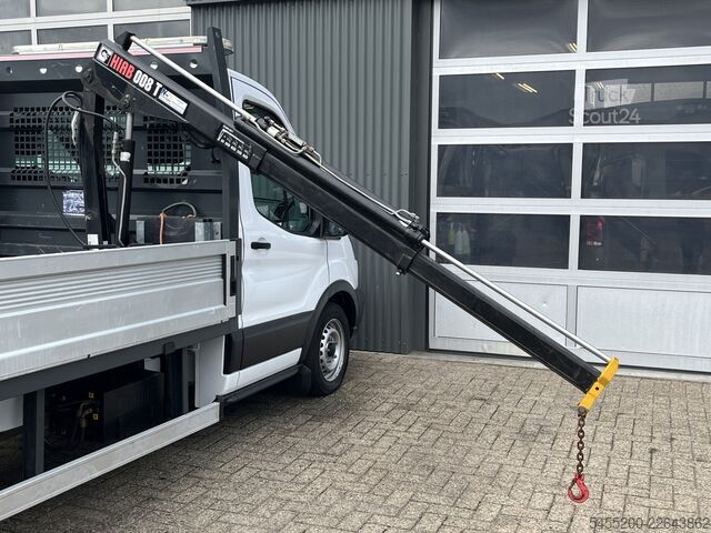 Ciężarówka platformowa z dźwigiem Ford Transit 310 2.0 TDCI Hiab Laadkraan Euro 6 Bpm ...