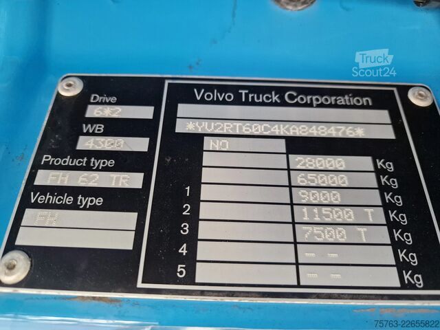 Ремарке на платформата Volvo FH 13.540 6x2*4 - Platform with sidedoors - PTO...