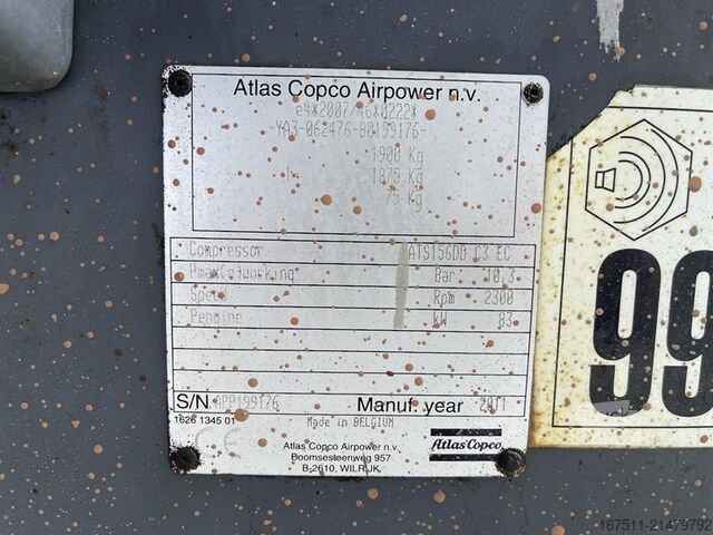 Compresseur frigorifique Atlas Copco XATS 156 DD - N