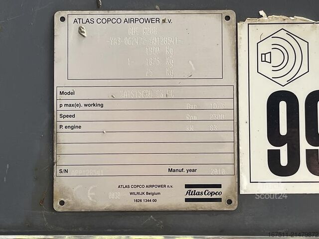 Compresseur frigorifique Atlas Copco XATS 156 DD - N