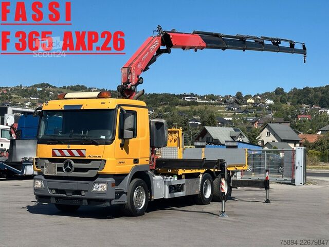Lastbilsmonterad kran MERCEDES-BENZ ACTROS 2646 * FASSI F365AXP.26 + FUNK * 6x4