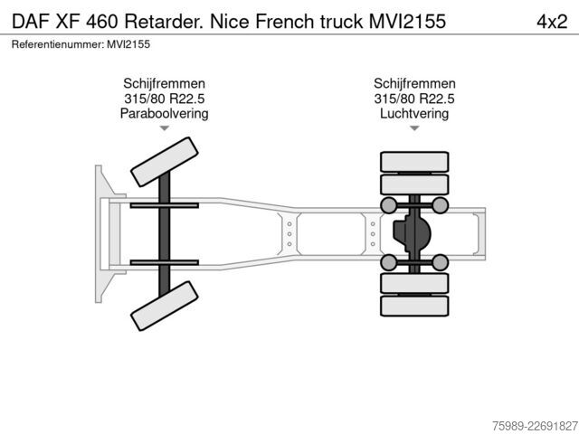 Estándar-SZM DAF XF 460 Retarder.  Nice French truck