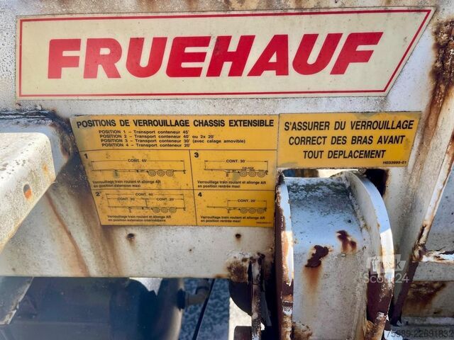Container transport Fruehauf 3 Axles 1x45ft, 1x30ft, 1x40ft, 2x20ft  extanda...