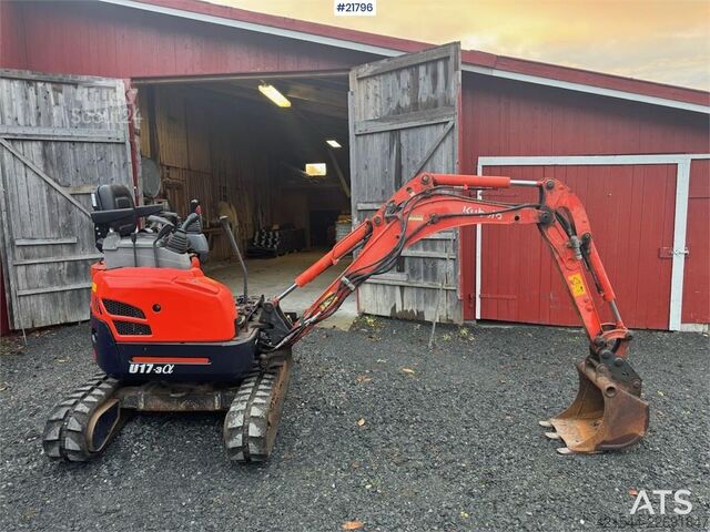 Minigraafmachine Kubota U17-3a Mini Excavator with Digging Bucket – Custom