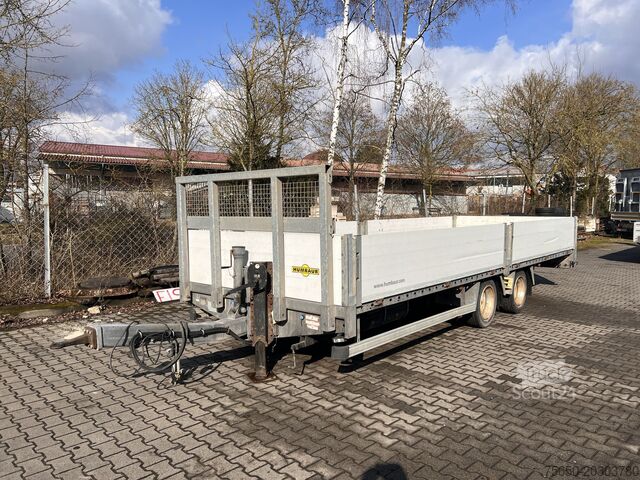 Åben trailer Humbaur HBTZ 137224  14,4 t Tandem- Pritschenanhänger- Tieflader