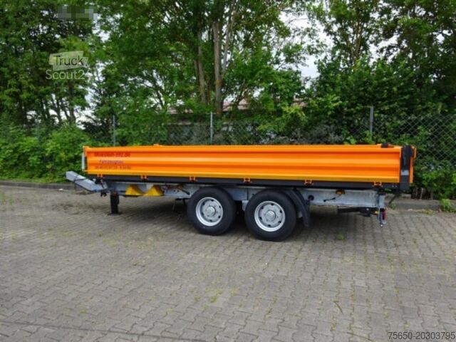 Remorque à benne basculante Möslein TTD 13 Orange  13 t Tandem 3- Seitenkipper Tieflader-- Neufahrzeug --