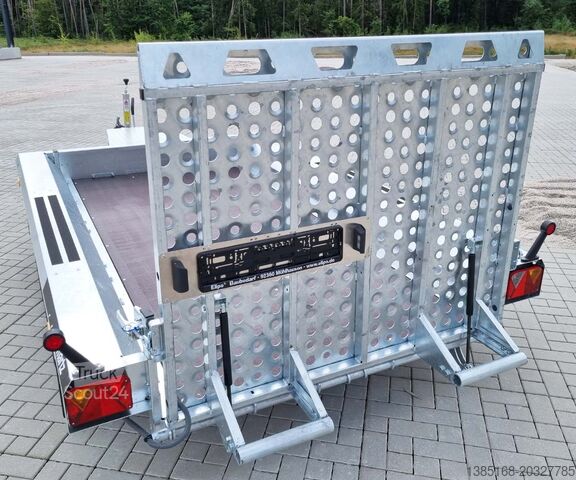 Aanhangwagen voor bouwmachines Martz 290cm x 150cm Baumaschinen Anhänger Hubsteiger 3t NEU