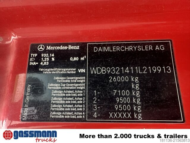 Camión volquete Mercedes-Benz Actros 2641 K 6x4,MP II, Meiller, Rollplane