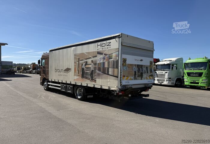 Platós teherautó ponyvával DAF XF 105.410 4x2 Plane/HB / Swiss-Vehicle
