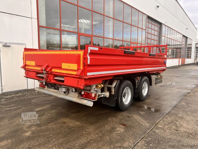 Trojsmerný sklápačský príves Meiller MZDAL 18 t Tandemkipper Tieflader Schotter- Klappe, neuwertig