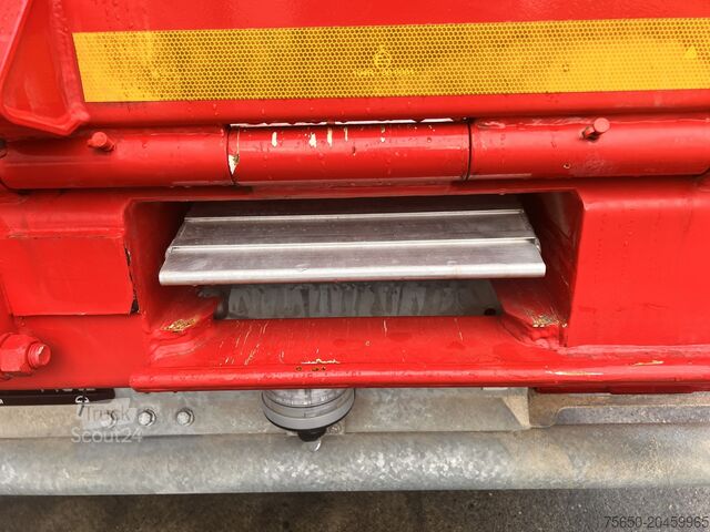 Remorcă basculantă trilaterală Meiller MZDAL  18 t Tandemkipper Tieflader Schotter- Klappe, neuwertig