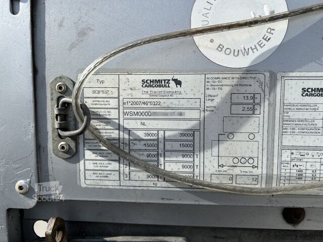 Bâches coulissantes Schmitz Cargobull SCB S3T / Curtainside / Disk Brakes / APK TUV 1...