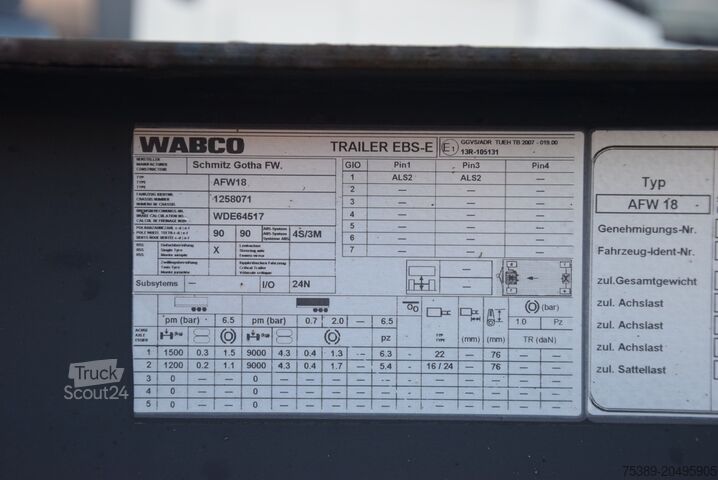 Anhänger-Wechselfahrgestell Schmitz AFW 18 L20 Maxi SAF Achsen 2 X Palettenkasten