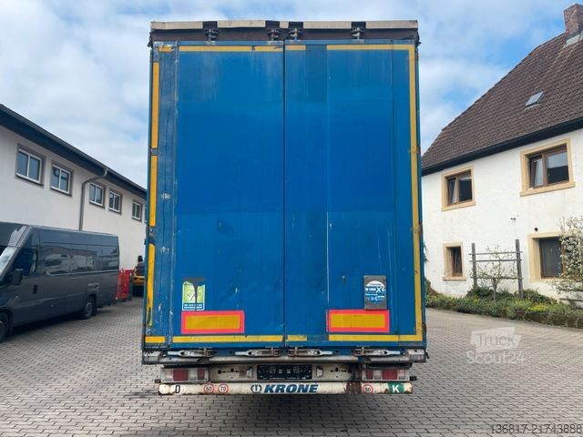 Semirimorchio con telone KRONE Mega Edscha Hubdach Huckepack / neue Plane
